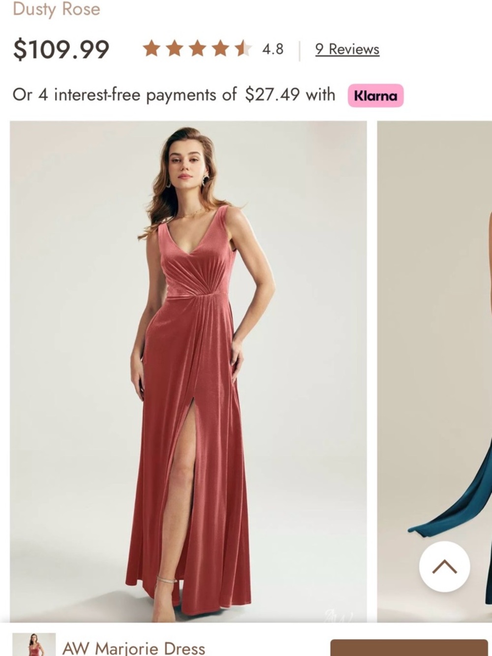 Marjorie V-Neck Maxi Dress in Dusty Rose